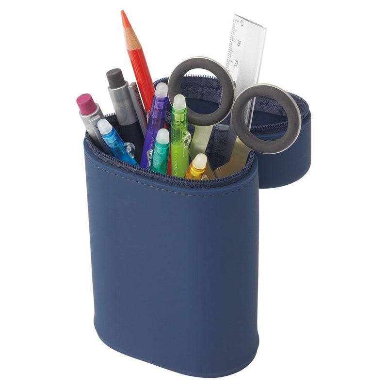 LIHITLAB LIHIT LAB A7695-6 Stand Pen Case, Oval Type, Large, Yellow Green - Image 2